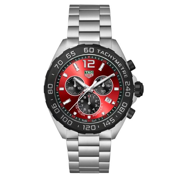 Montre TAG Heuer Formula 1 Colors quartz cadran rouge bracelet acier 43 mm CAZ101AN.BA0842