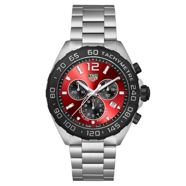 TAG Heuer Formula 1 Colors quartz watch red dial steel bracelet 43 mm