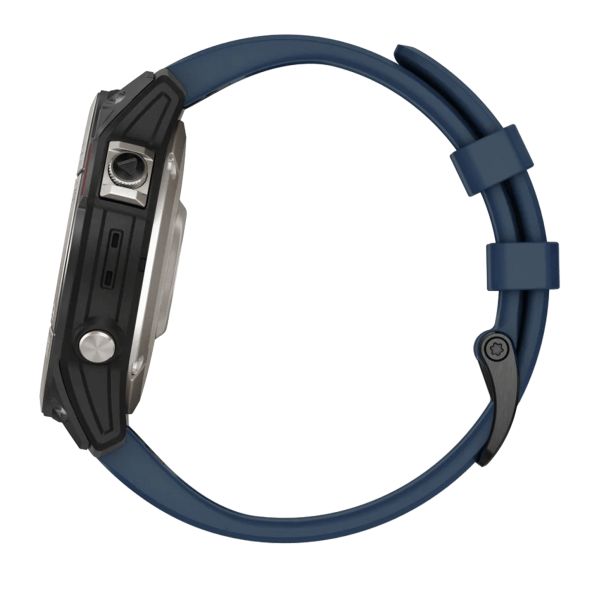 Montre Garmin Quatix 7 Pro GPS Marine écran AMOLED bracelet silicone bleu 47 mm 010-02803-81