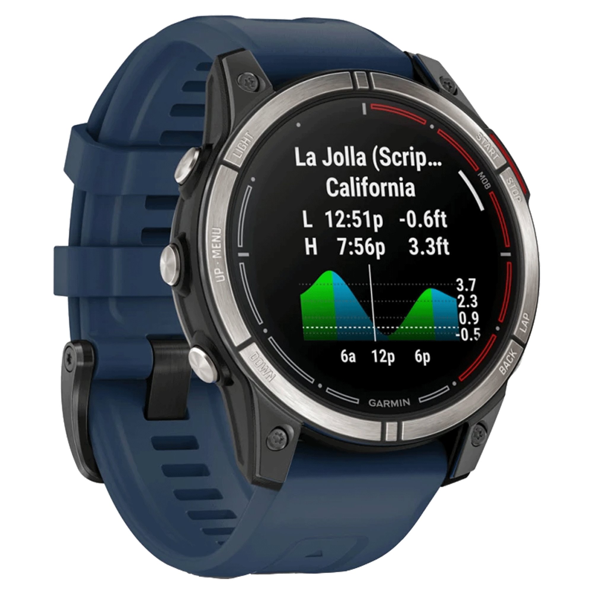 Garmin Quatix 7 Pro GPS Marine watch AMOLED screen blue silicone strap 47 mm