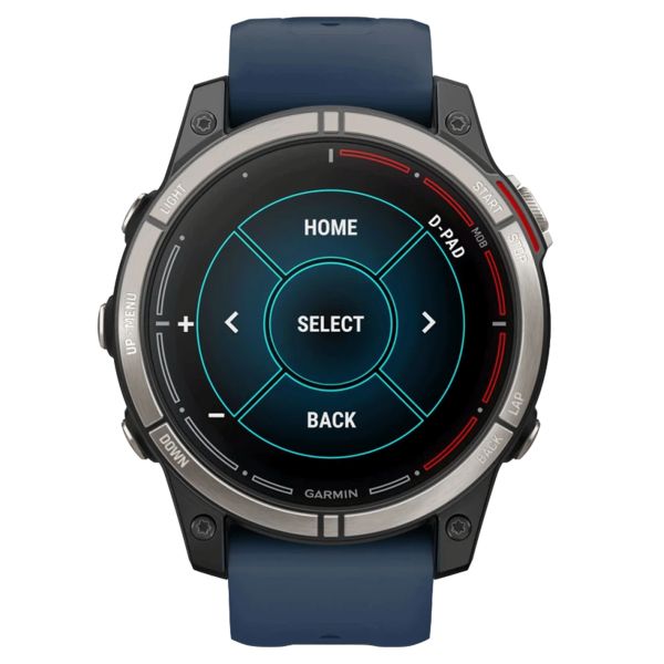 Montre Garmin Quatix 7 Pro GPS Marine écran AMOLED bracelet silicone bleu 47 mm 010-02803-81