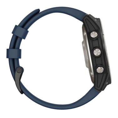 Montre Garmin Quatix 7 Pro GPS Marine écran AMOLED bracelet silicone bleu 47 mm 010-02803-81