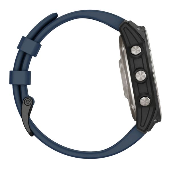 Montre Garmin Quatix 7 Pro GPS Marine écran AMOLED bracelet silicone bleu 47 mm 010-02803-81