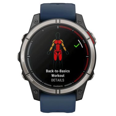 Montre Garmin Quatix 7 Pro GPS Marine écran AMOLED bracelet silicone bleu 47 mm 010-02803-81