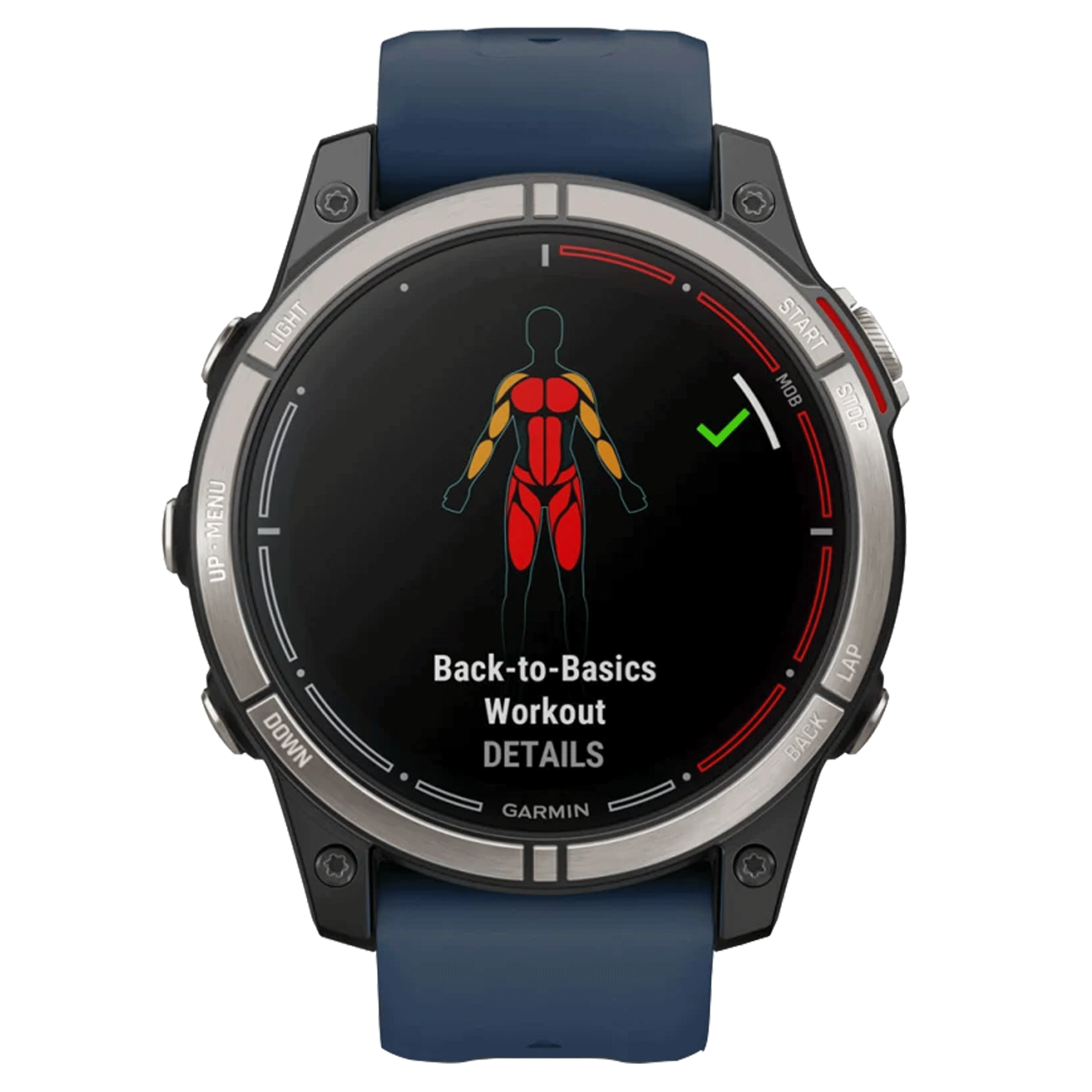 Montre Garmin Quatix 7 Pro GPS Marine écran AMOLED bracelet silicone bleu 47 mm 010-02803-81