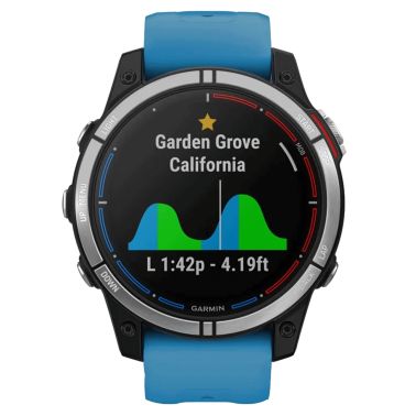 Montre Garmin Quatix 7 Edition Standard GPS bracelet silicone bleu 47 mm 010-02540-61