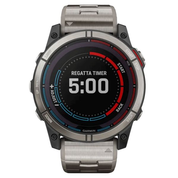 Garmin Quatix 7X Solar Edition watch with 51 mm titanium bracelet