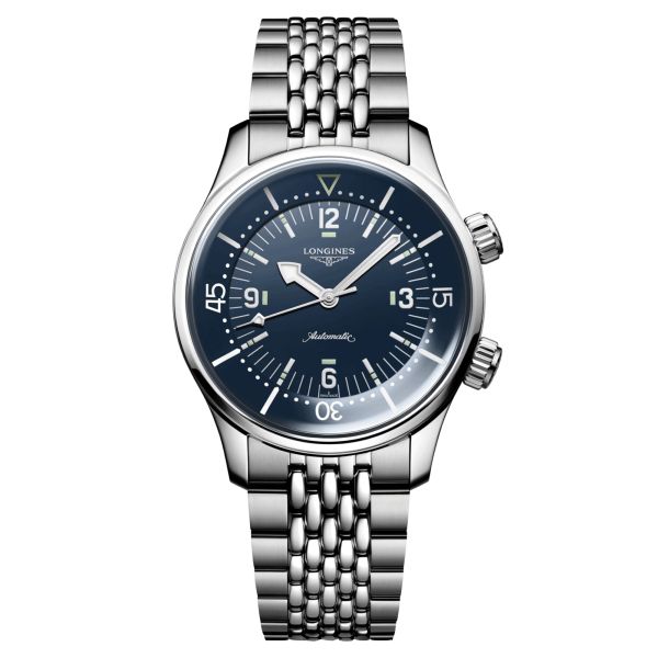 Montre Longines Legend Diver automatique cadran bleu bracelet acier 39 mm L3.764.4.90.6