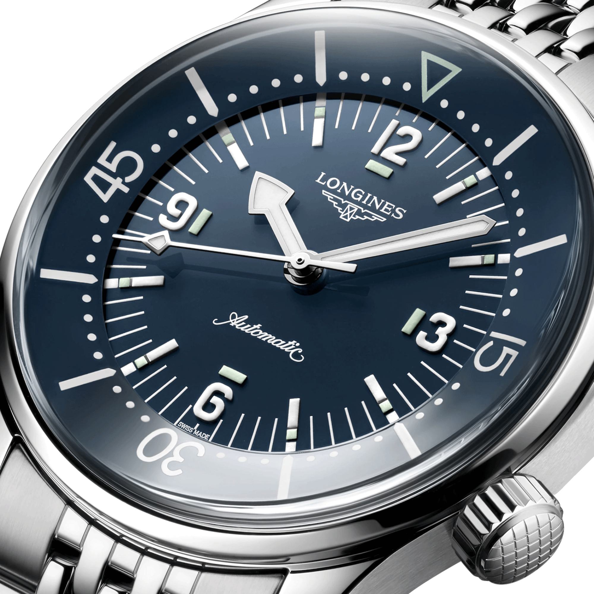 Montre Longines Legend Diver automatique cadran bleu bracelet acier 39 mm L3.764.4.90.6