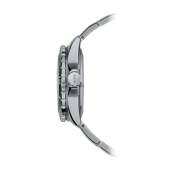 Montre Mido Ocean Star 600 Chronometer COSC automatique lunette verte cadran noir bracelet acier 43,5 mm M026.608.11.051.01