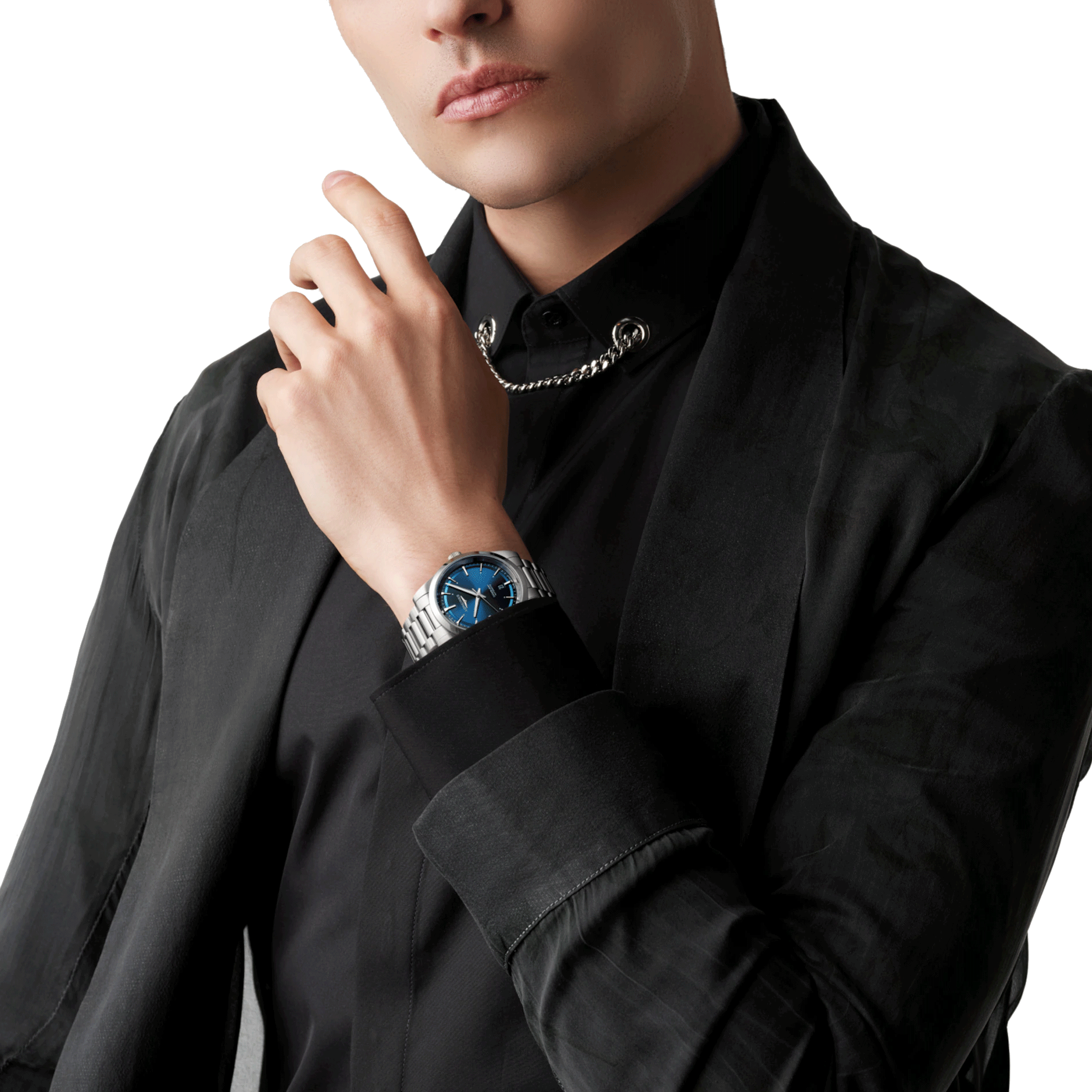 Montre Longines Conquest 2023 automatique cadran bleu bracelet acier 41 mm L3.830.4.92.6