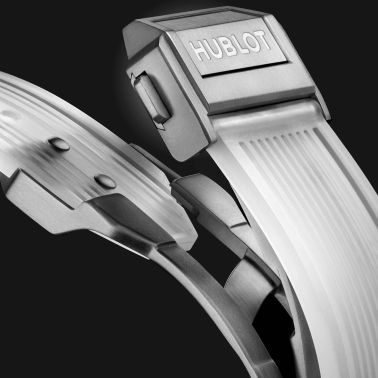 Hublot Big Bang Unico Sapphire watch skeleton dial white rubber bracelet 42 mm