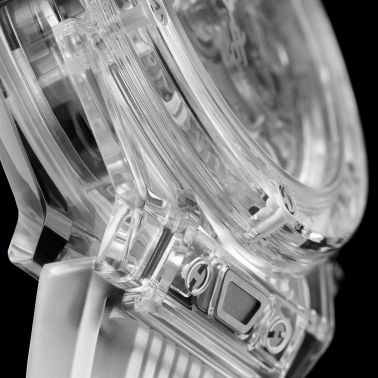 Hublot Big Bang Unico Sapphire watch skeleton dial white rubber bracelet 42 mm