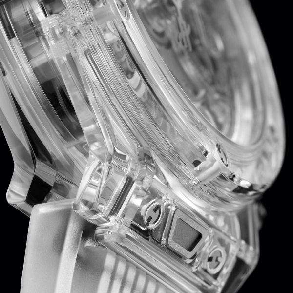 Hublot Big Bang Unico Sapphire watch skeleton dial white rubber bracelet 42 mm