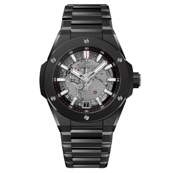 Hublot Big Bang Integrated Time Only Black Magic automatic watch transparent dial black ceramic bracelet 40 mm
