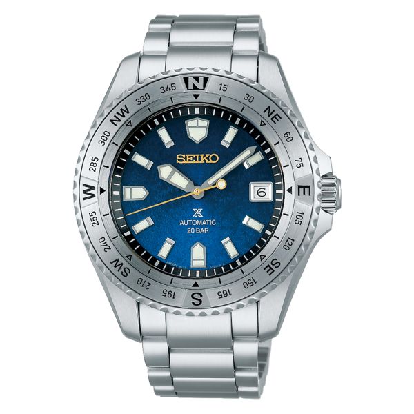 Montre Seiko Prospex Landmaster 30ème anniversaire automatique cadran bleu bracelet titane 44 mm