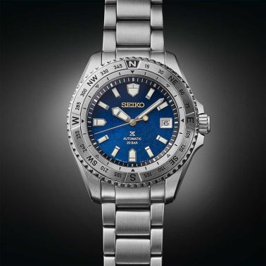 Montre Seiko Prospex Landmaster 30ème anniversaire automatique cadran bleu bracelet titane 44 mm