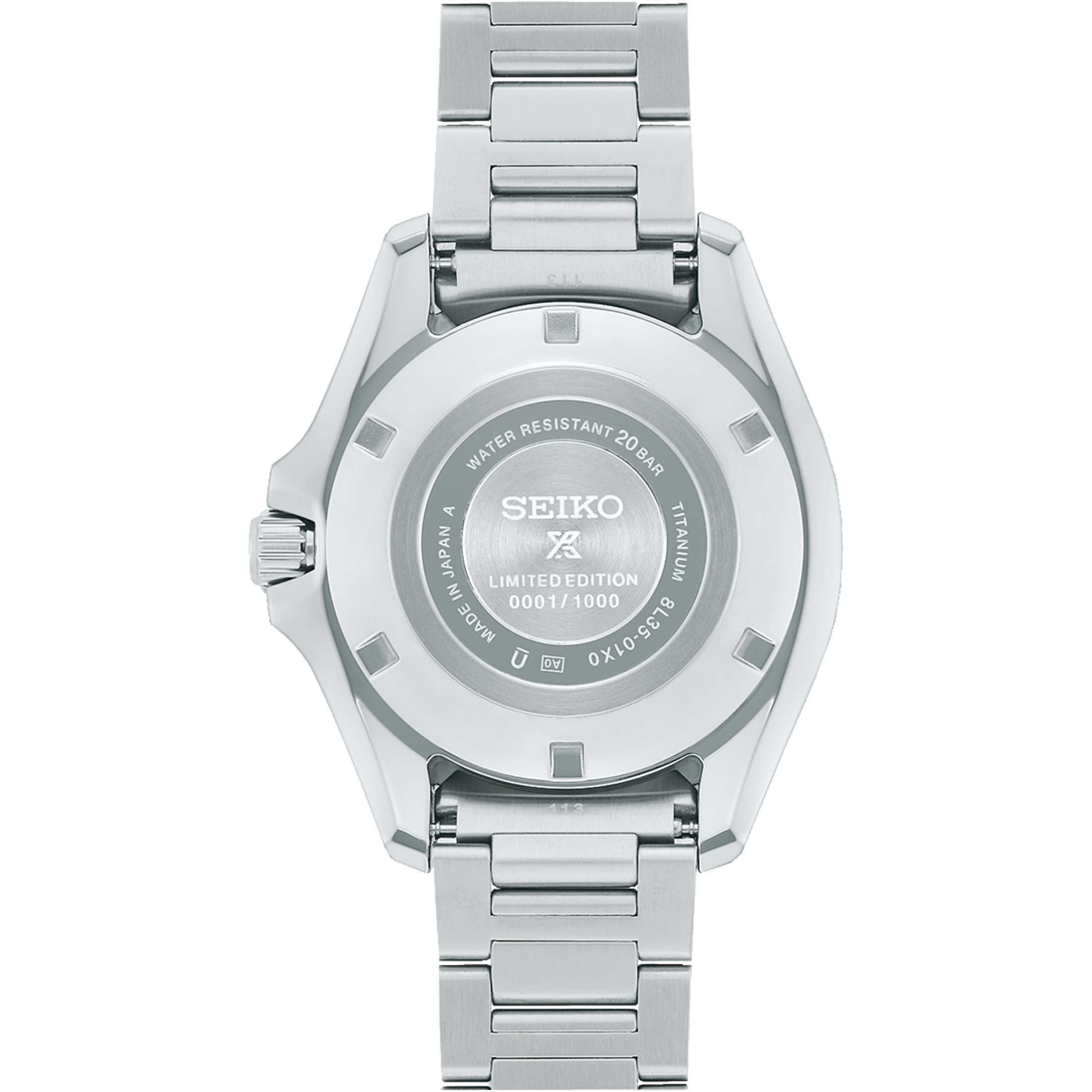 Montre Seiko Prospex Landmaster 30ème anniversaire automatique cadran bleu bracelet titane 44 mm