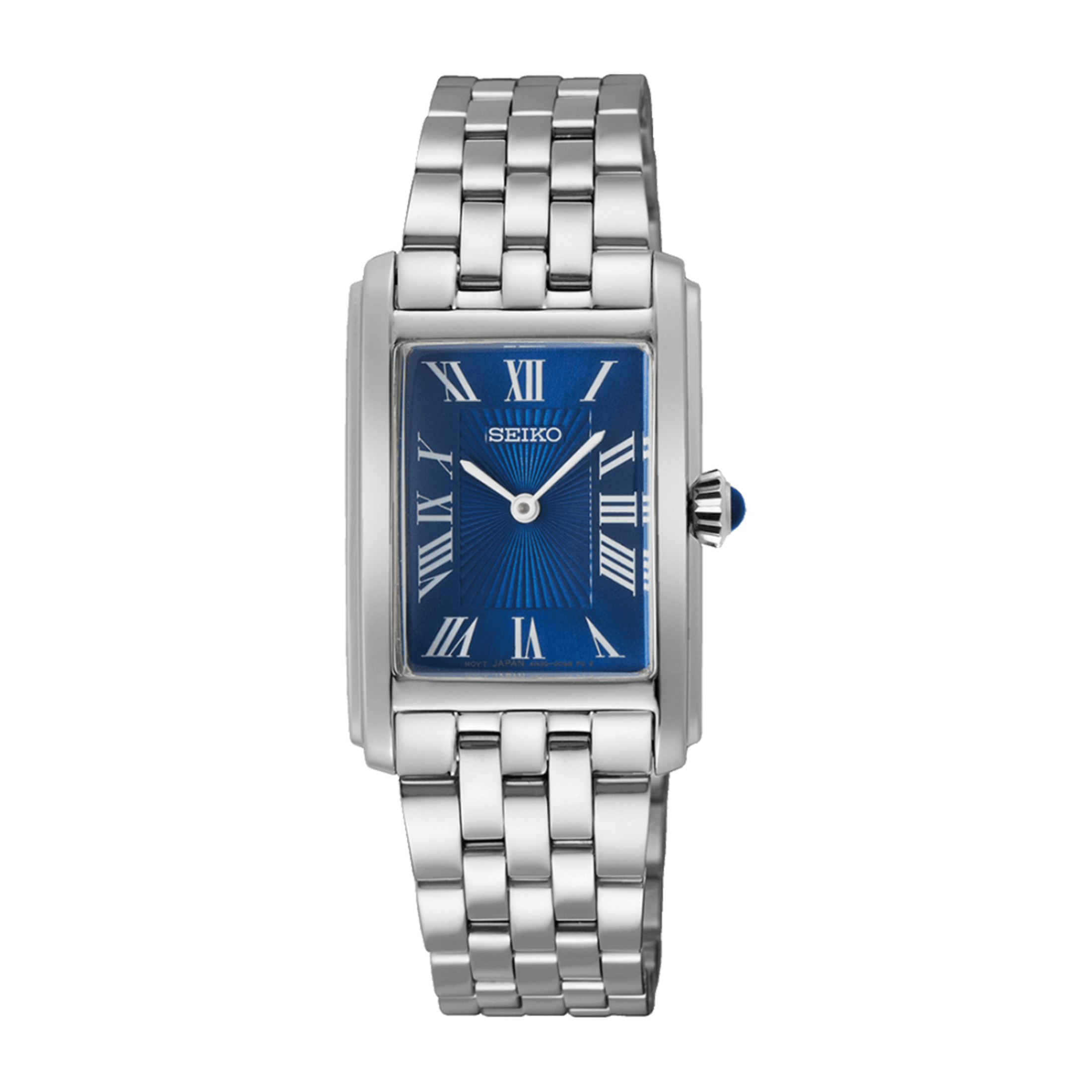 Montre Seiko Classique quartz cadran bleu bracelet acier 22 x 33 mm