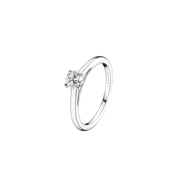 Solitaire Lepage Promesse en or blanc diamant brillant