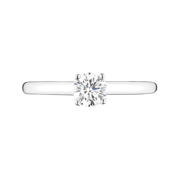 Solitaire Lepage Promesse en or blanc diamant brillant - Top
