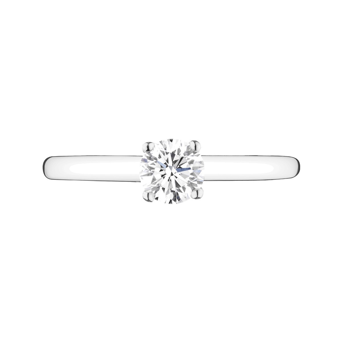 Solitaire Lepage Promesse en or blanc diamant brillant - Top