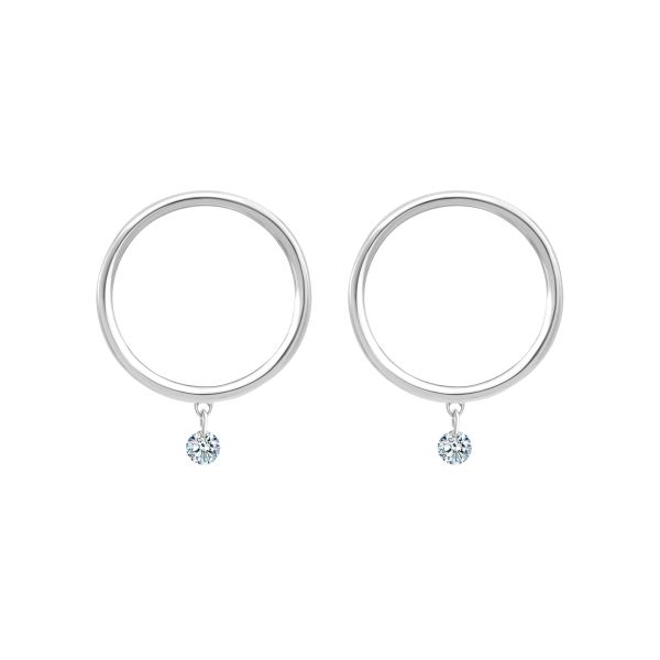 La Brune et La Blonde Excentrique earrings in white gold and diamonds
