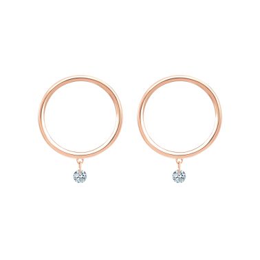 La Brune et La Blonde Excentrique earrings in rose gold and diamonds
