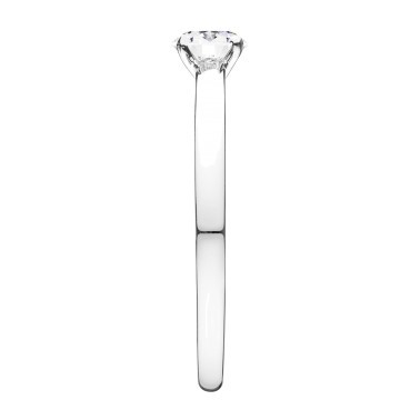 Solitaire Lepage Promesse en or blanc diamant brillant - Side