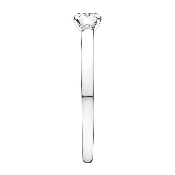 Solitaire Lepage Promesse en or blanc diamant brillant - Side