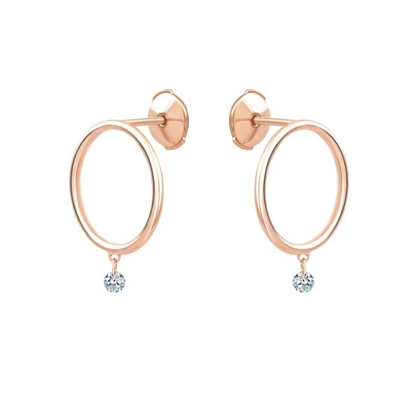La Brune et La Blonde Excentrique earrings in rose gold and diamonds