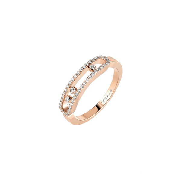 Bague Messika Baby Move Pavée en or rose et diamants - Soldat_PL