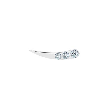 Boucle d'oreille droite La Brune et la Blonde Stardust en or blanc et diamants 0,22 carat