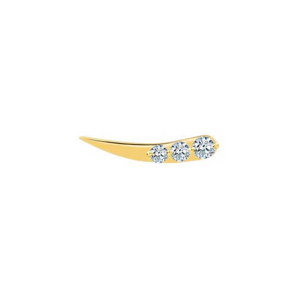 La Brune et La Blonde Stardust right earring in yellow gold and diamonds 0.22 carat
