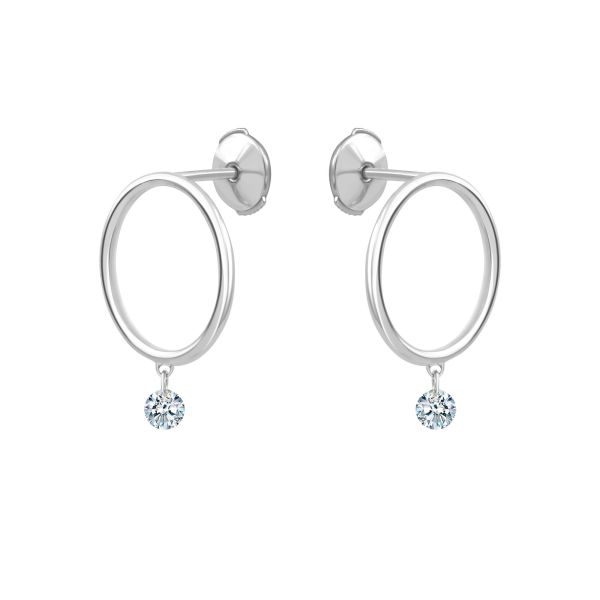 La Brune et La Blonde Excentrique earrings in white gold and diamonds