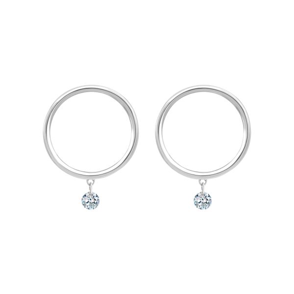 La Brune et La Blonde Excentrique earrings in white gold and diamonds