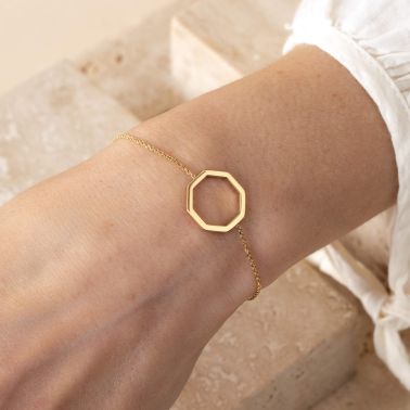 Lepage Octo bracelet in yellow gold