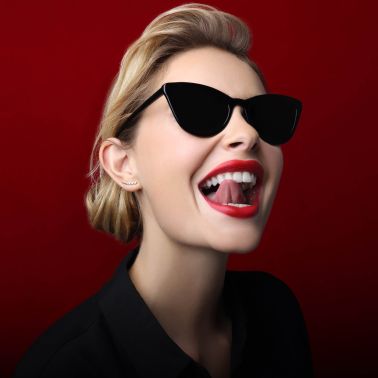 Boucle d'oreille droite La Brune et la Blonde Stardust en or blanc et diamants