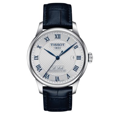 Montre Tissot T-Classic Le Locle Powermatic 80 20th Anniversary automatique cadran argent bracelet acier 39,3 mm T006.407.11.033