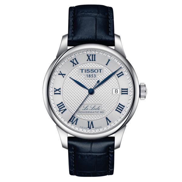 Montre Tissot T-Classic Le Locle Powermatic 80 20th Anniversary automatique cadran argent bracelet acier 39,3 mm T006.407.11.033