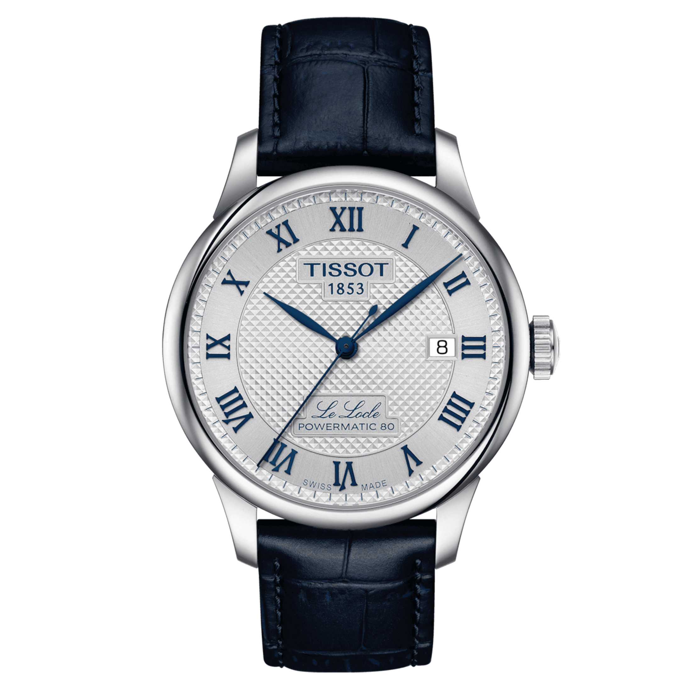Montre Tissot T-Classic Le Locle Powermatic 80 20th Anniversary automatique cadran argent bracelet acier 39,3 mm T006.407.11.033