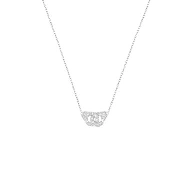 Collier Menottes dinh van R8 en or blanc et diamants 601222