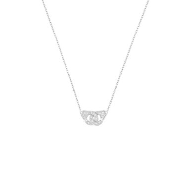 Menottes dinh van R8 necklace in white gold and diamonds