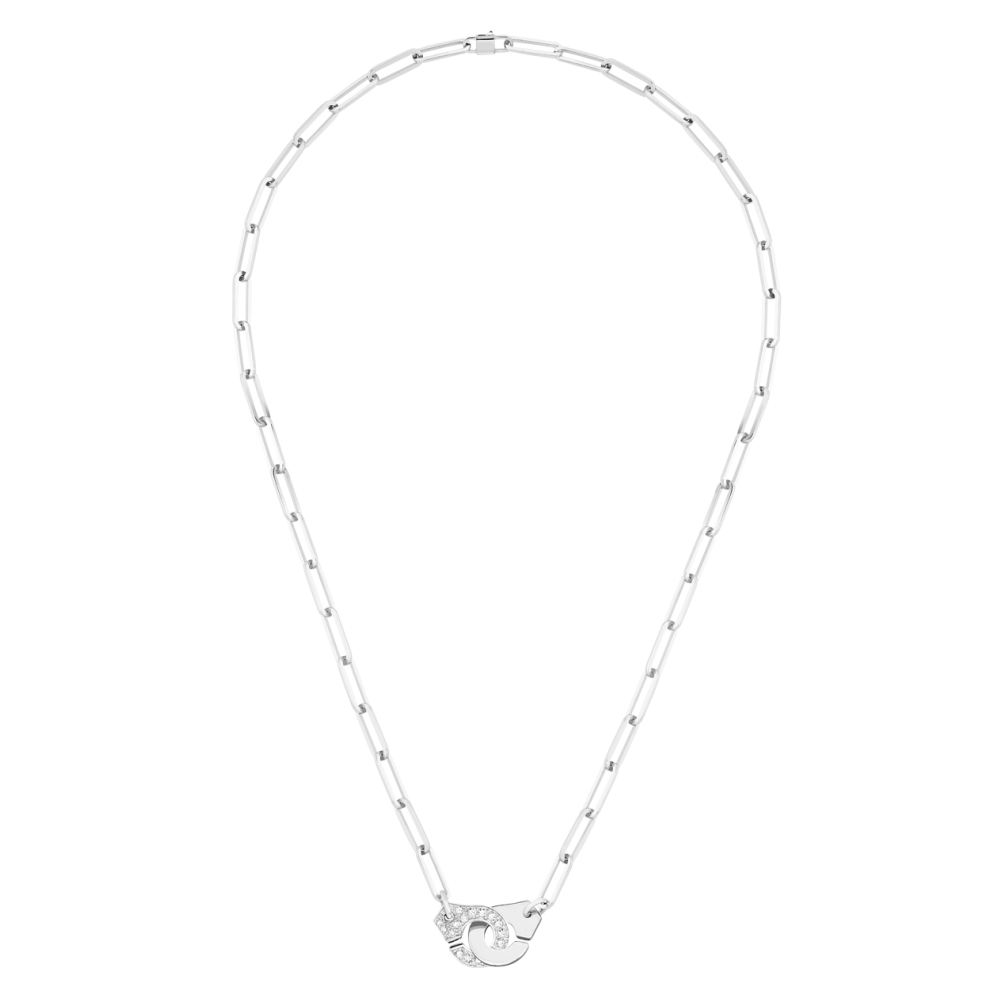 Menottes dinh van R12 necklace in white gold and diamonds
