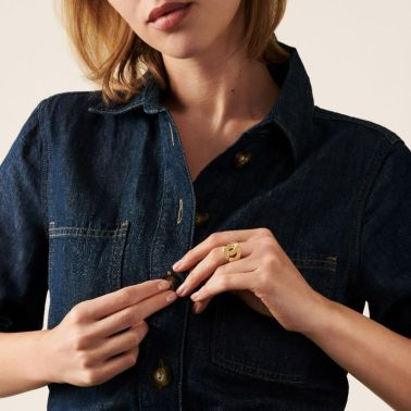 Menottes dinh van ring in yellow gold