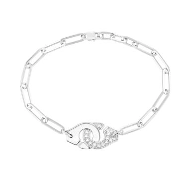 Bracelet Menottes dinh van R12 en or blanc et diamants 365212