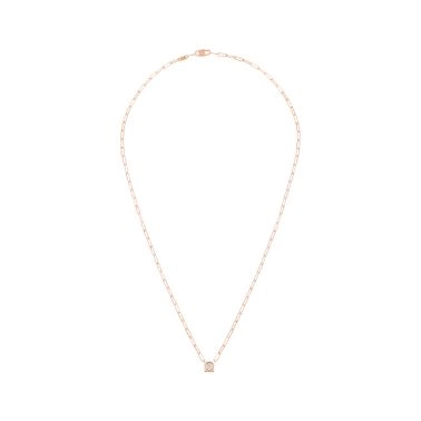 Collier dinh van Le Cube Diamant grand modèle en or rose et diamant 608215