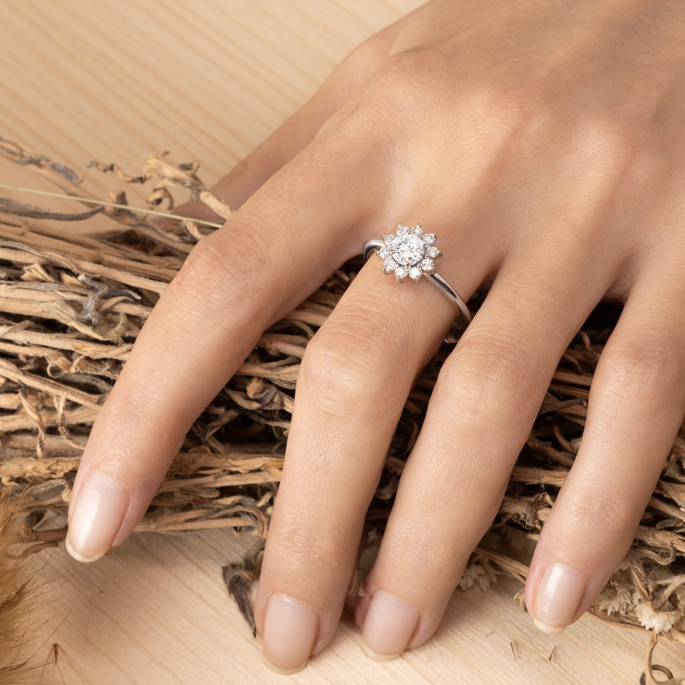 Bague fiancaille sales marguerite diamant