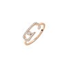 Bague Messika Move Addiction Pavée en or rose et diamants - Soldat