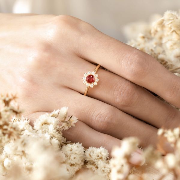 Bague fiancaille online marguerite diamant